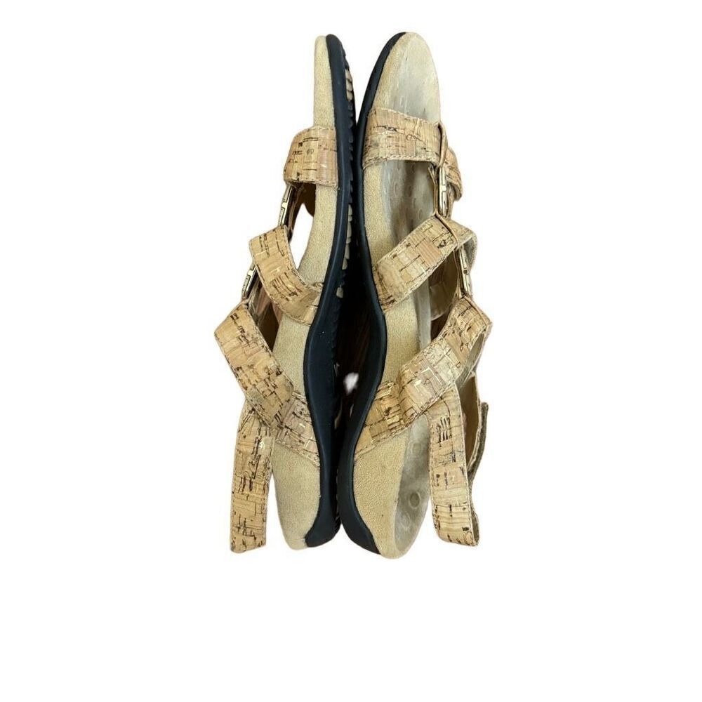 Vionic Amber Adjustable Gold Cork Sandals Size 8 - Picture 4 of 7